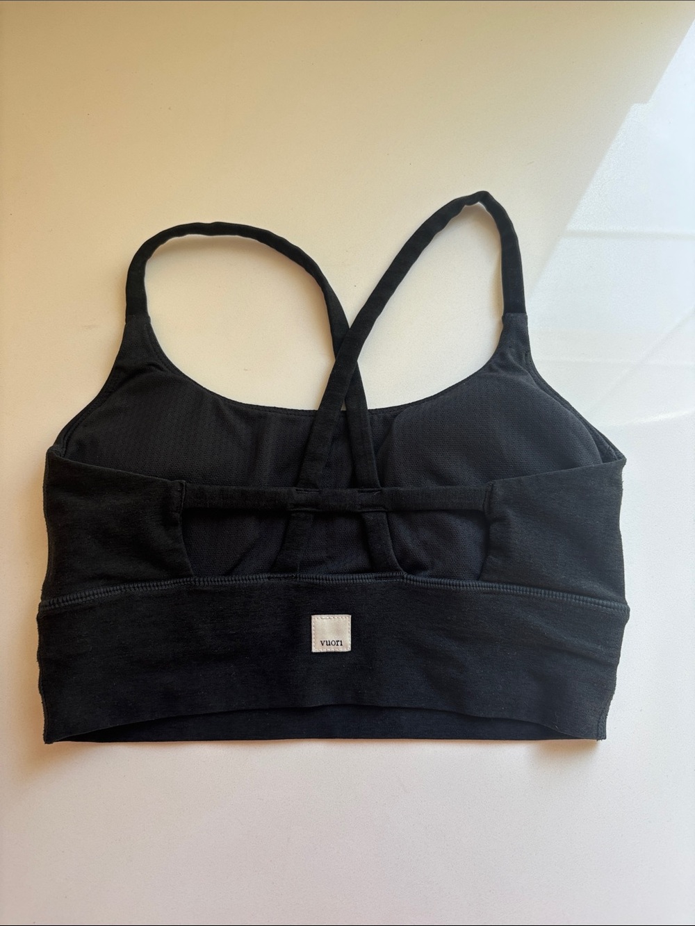 Vuori Black Crossback Sports Bra